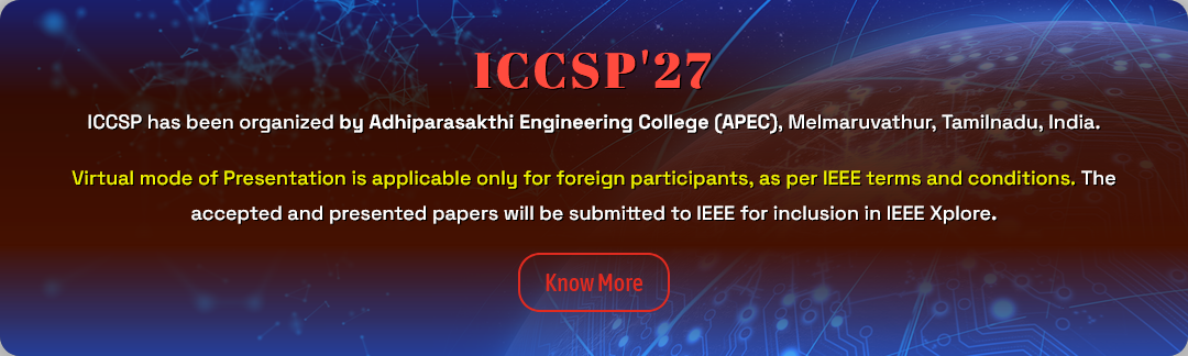 Keynote Speaker, ICCSP 2026