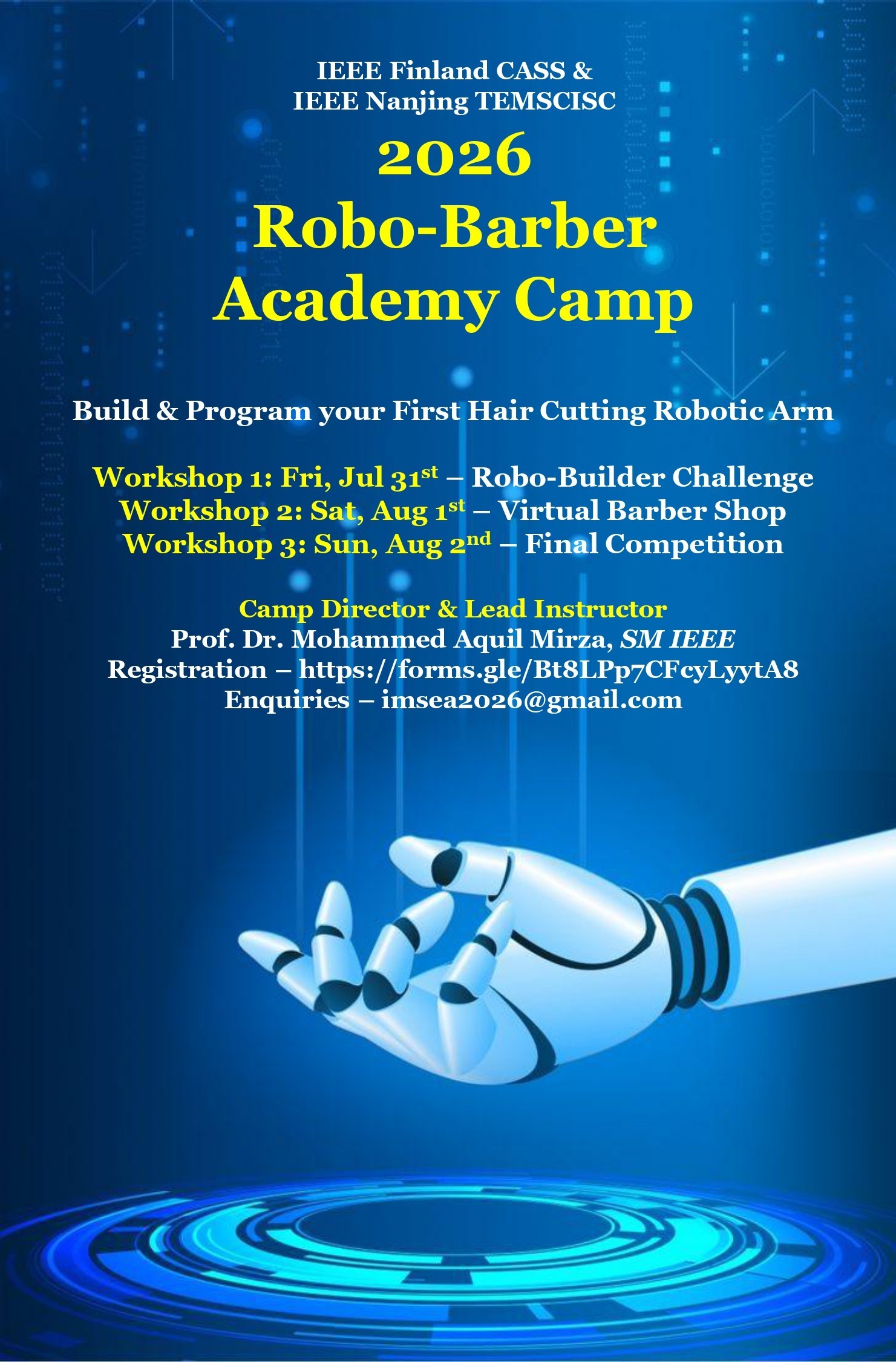 Camp Director & Lead Instructor, Robo-Barber Academy Camp 2026